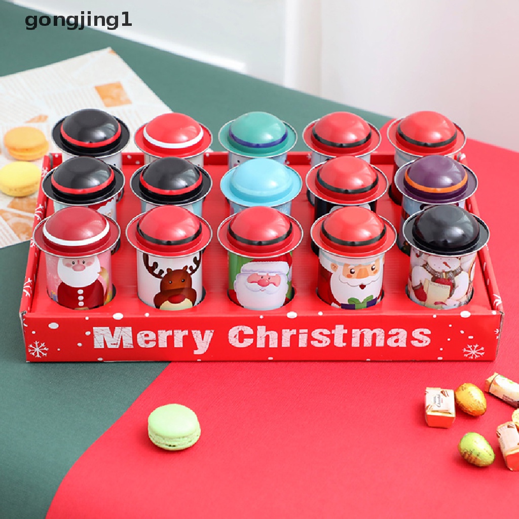 Ggg 1Pc Christmas Candy Tinplate Box Storage Can Tempat Permen Pesta Kaleng Anak Kado ID