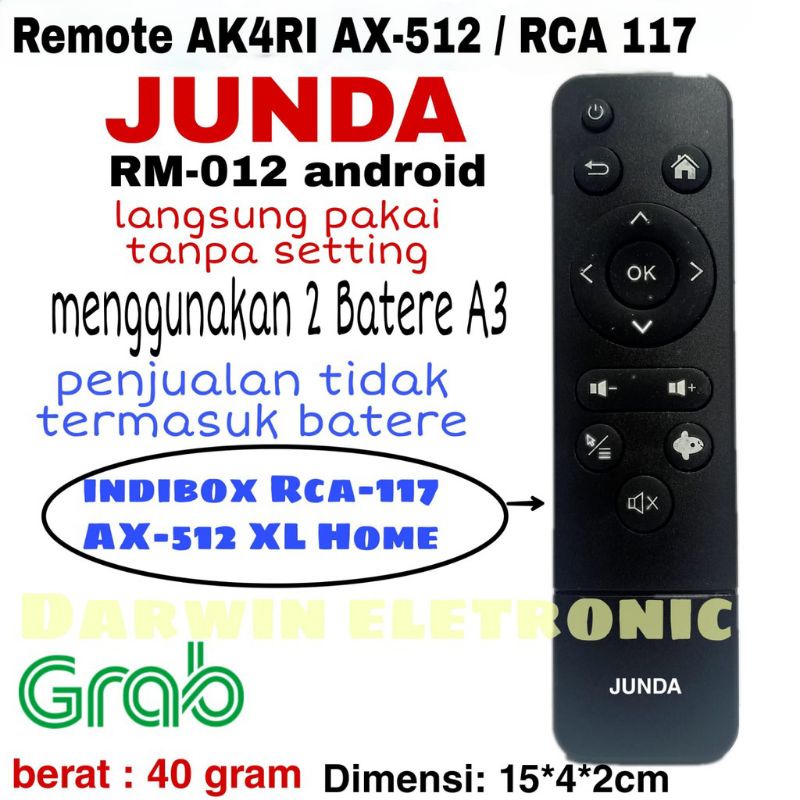COD- Remote Akari Home Indibox/Remote Set Top Box Multifungsi