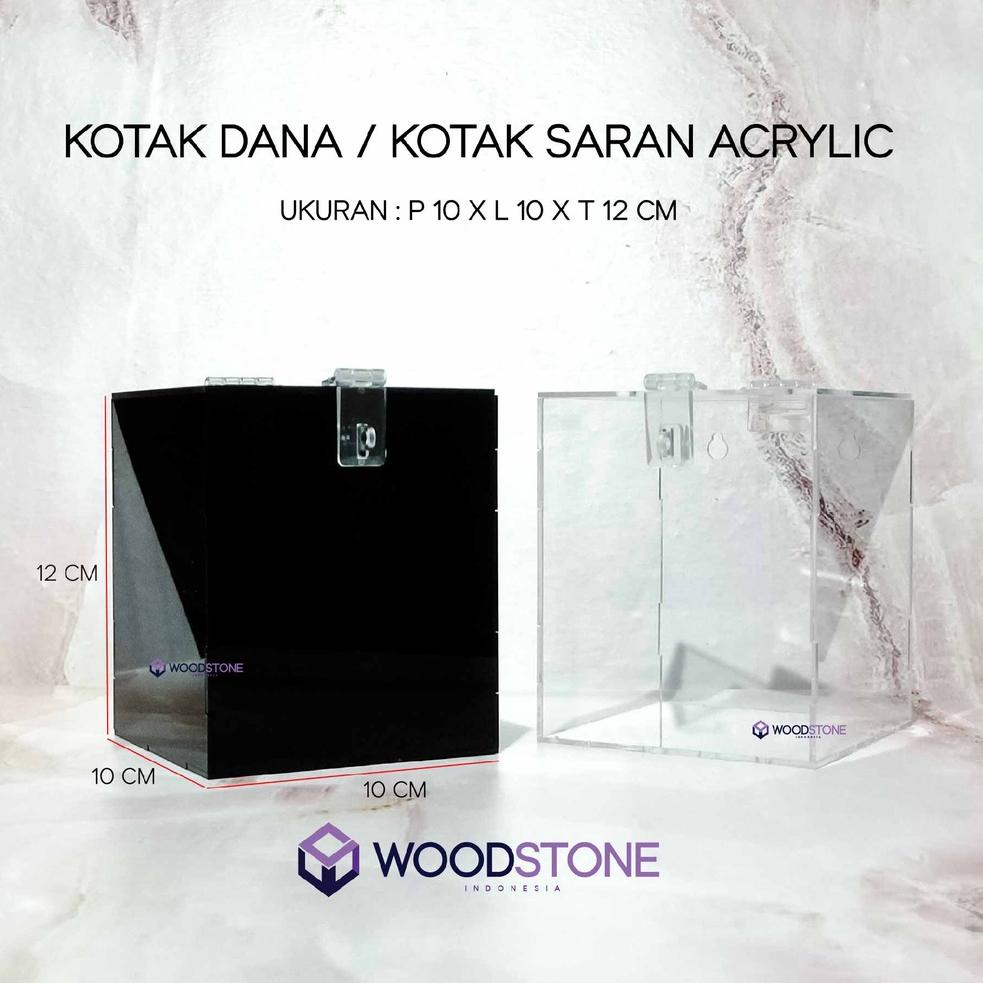 9F3 Kotak Amal Akrilik kotak sumbangan saran masjid infaq undian celengan Acrylic box kotak tip uang