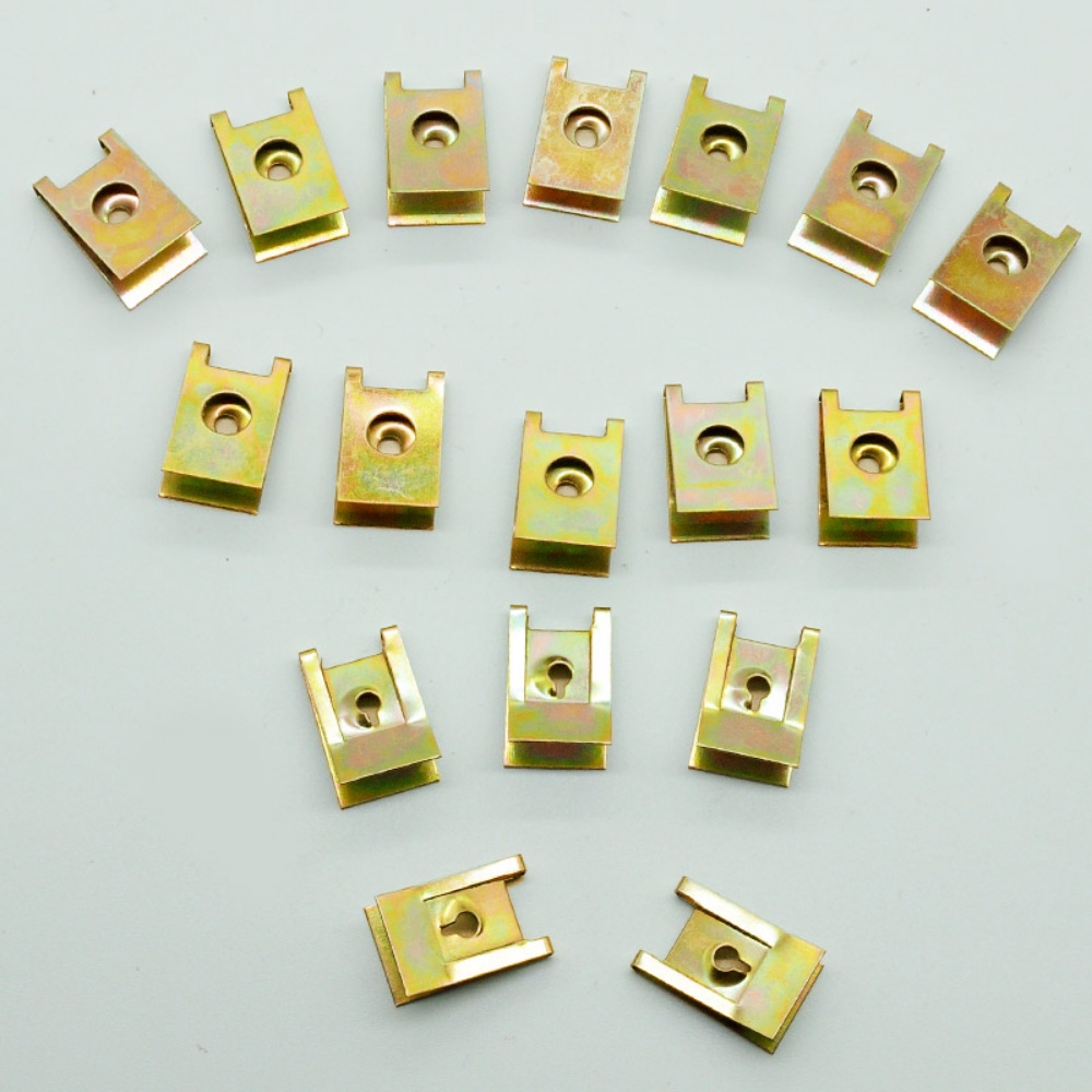 10pcs Klip Pengikat Mobil Sekrup Dasar U-Type Klip Pengikat Mobil Motor Mobil Mesin Fender Bumper Guard Plat Clamp
