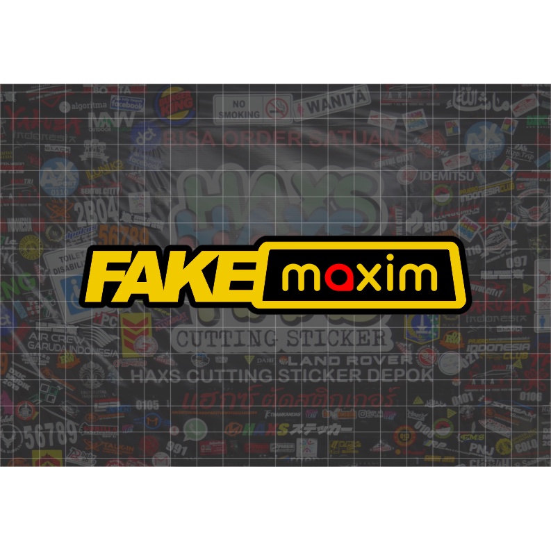 Cutting Sticker Fake Maxim Ukuran 15 Cm Untuk Mobil