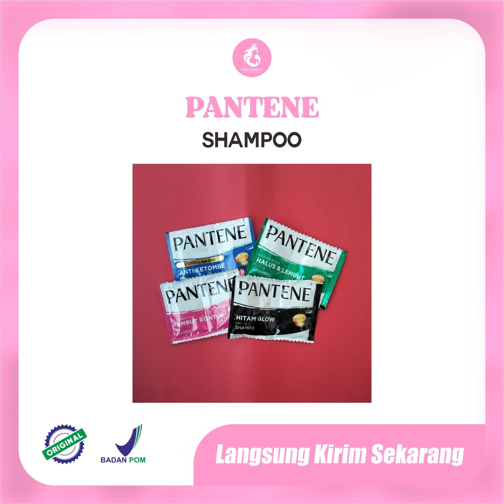 Pantene Shampoo Hitam glow/Halus&amp;lembut/Rambut Rontok/Perpcs