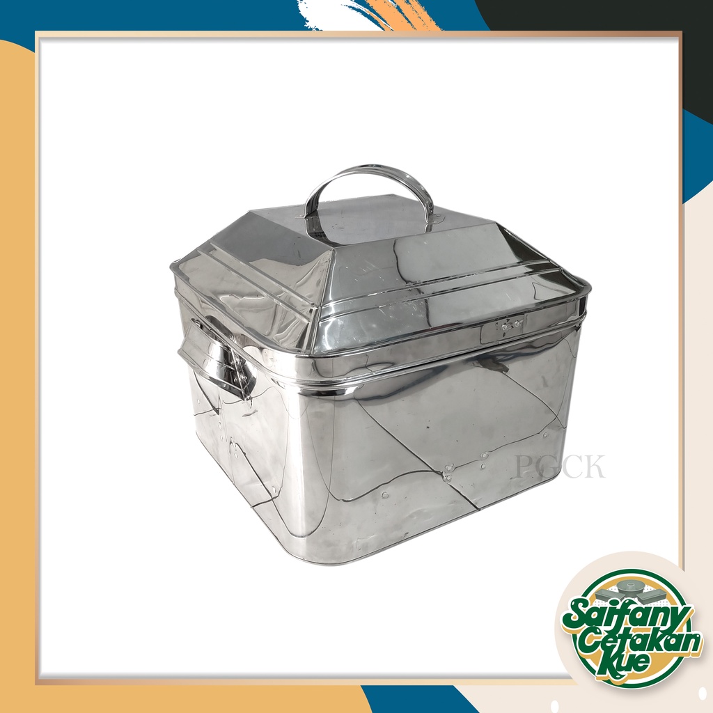Dandang Kotak Kukusan Uk. 40 / Klakat Full Stainless Terlaris