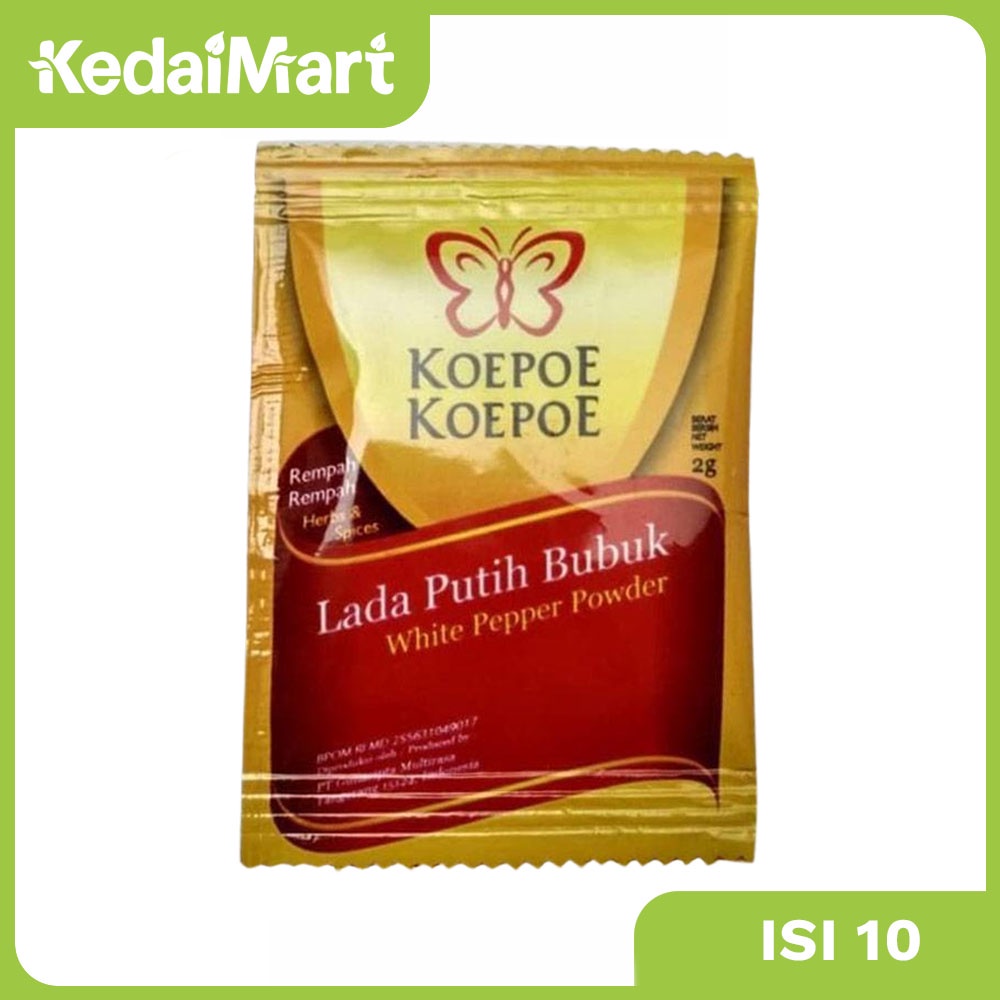 

Lada Putih Bubuk Koepoe Koepoe 10 x 2 Gram