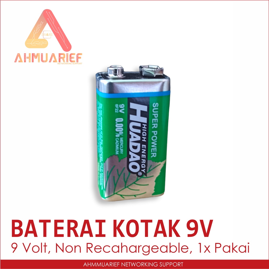 BATERAI KOTAK 9V 9VOLT 9 VOLT BATU BATTERY BATRE BATERE BATEREI