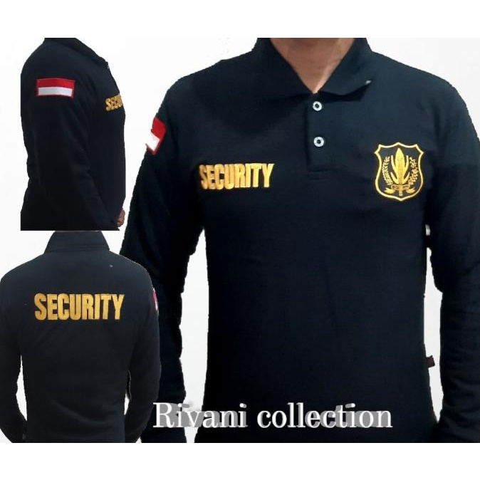 kaos security lengan panjang-kaos satpam-kaos security-baju security