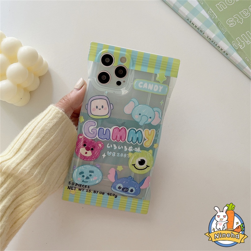 Redmi Note11 9A 9C 9T Mi12 10s 9 9s 8 Pro Redmi 10C 10A 10 9 9A 9C 9T Mi12 11 Lite Mi 12T 11T 10T Pro Poco M3 X3 Strawberry Bear Candy Bag Casing Ponsel Anti Jatuh Soft Case Pelindung Cover Penutup Mesin Cuci