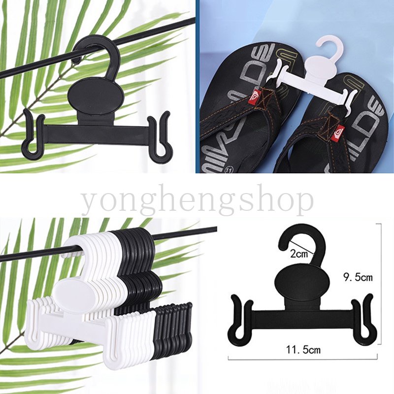 10pcs /set Flip Flop Tahan Lama Gantungan Sandal Sendal Shoe Hook Portable Praktis Display Sepatu Pengering Rak Sepatu
