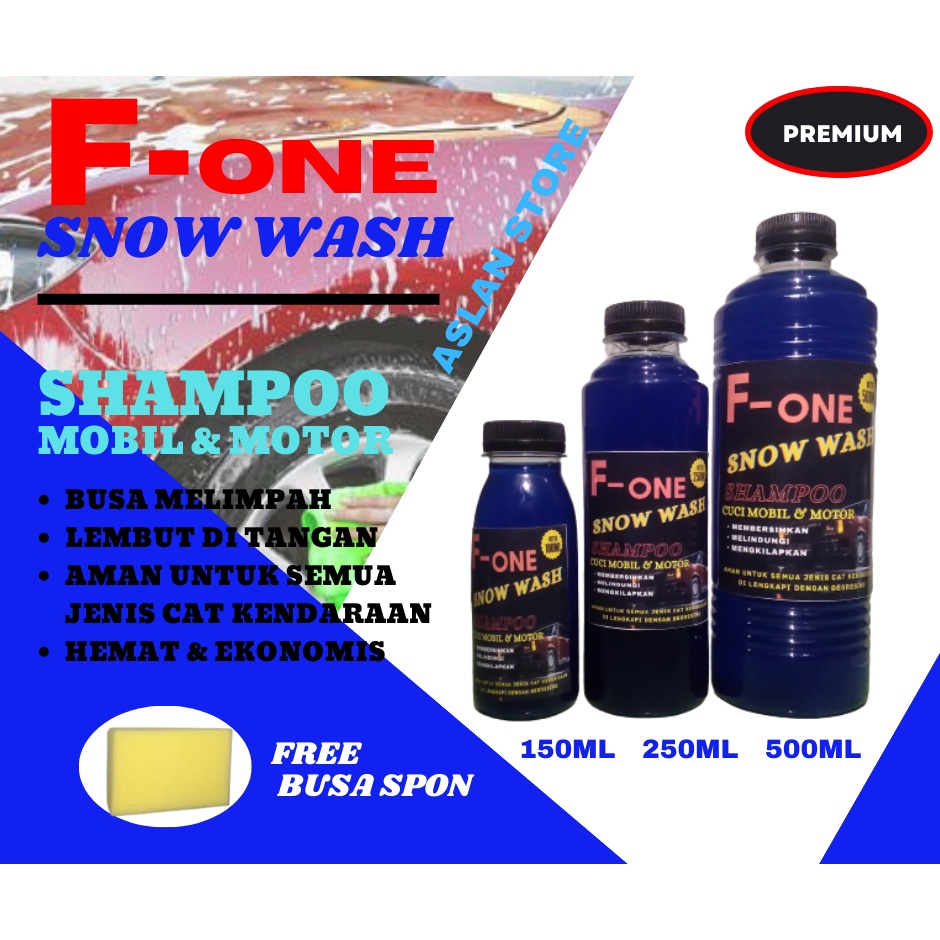 Shampo Mobil Motor Snow Wash Sabun Shampoo cuci Kendaraan Mobil Motor Salju Premium Car Shampoo 500ml