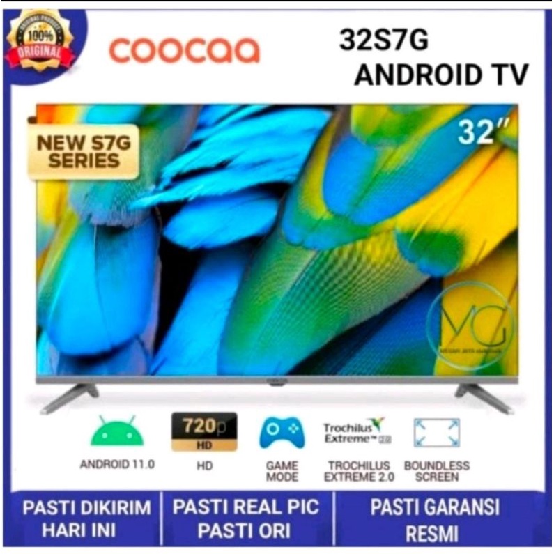 Coocaa TV LED 32 Inch 32S7G SMART ANDROID 11