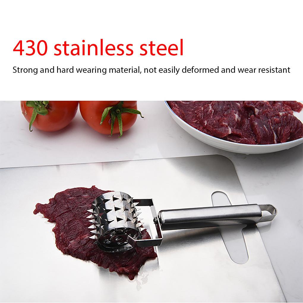 Meat Tenderizer Roller Stainless Steel Rolling Hammer Untuk Steak Ayam Babi