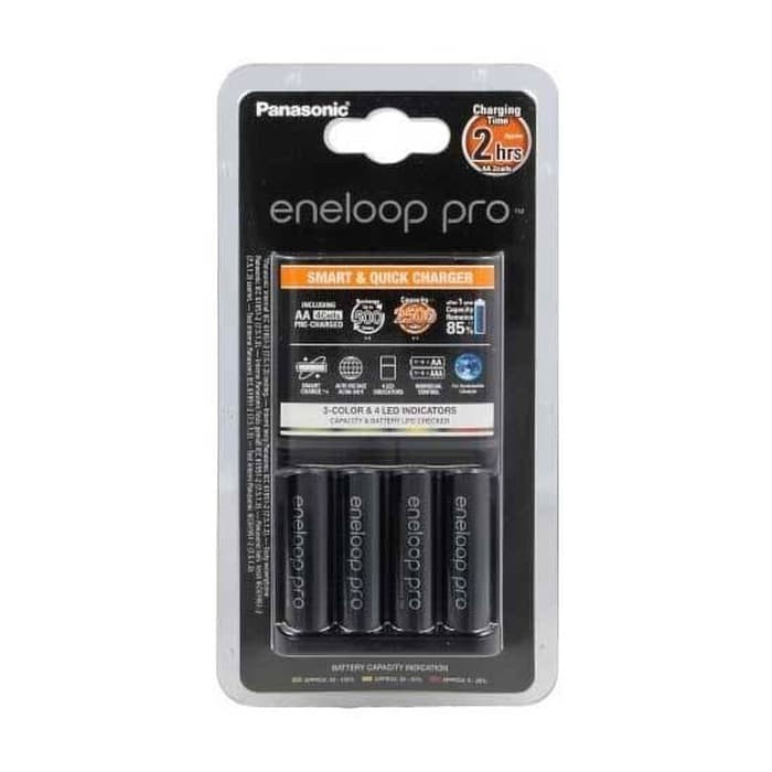 Panasonic Smart &amp; Quick Charger Eneloop Pro 2 hrs 4 Batt / Quick 2 jam