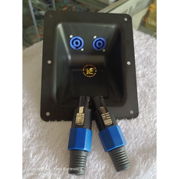 Terminal Plat Spikon Cekung + Soket spicon drat + jack spicon 1 paket/1 set