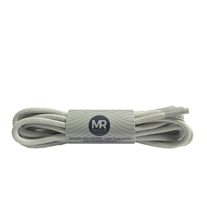 Original MR Shoelaces RP11 Abu Muda Gray Tali Sepatu Bulat Round 6mm  70cm 80cm 90cm 100cm 120cm 150dm 180cm 200cm Tali Sepatu Bulat Polyester Premium