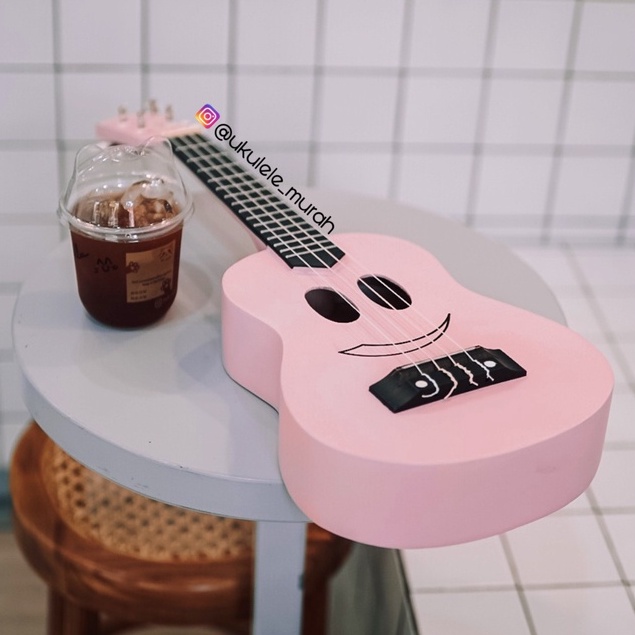 ORIGINAL UKULELE SMILE ELEKTRIK PINK FULLSET