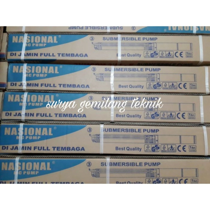 Pompa Satelit Nasional 250Watt Kabel 40 Mtr Pompa Submersible Pump
