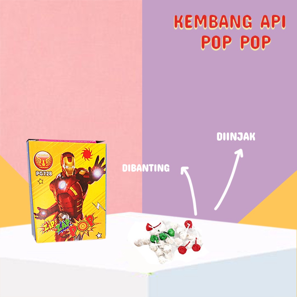 POP POP BAWANG / MAINAN KEMBANG API POP POP / Mainan anak petasan banting / Jual petasan banting / PETASAN POP POP /Kembang Api Banting/Petasan Banting Bawang Zip Zap Zop 25PCS