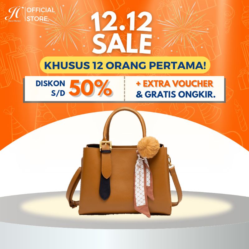 TAS TRAVELING WANITA TOTE HAND BAG CLARA BY JIMS HONEY ORIGINAL TERBARU 2023