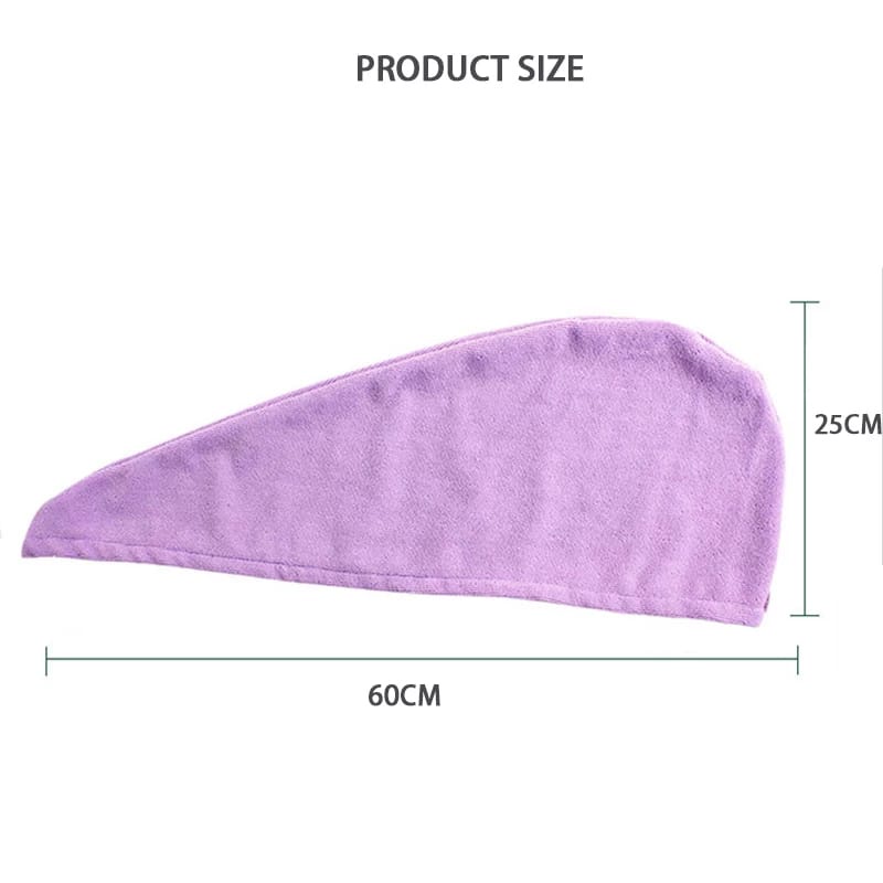 Handuk Kepala Keramas / Handuk Pengering Rambut Berkancing / Handuk Kepala Keramas Microfiber F910