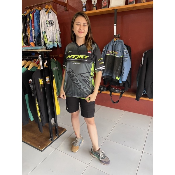 RACINGSTART Jersey Pria Wanita Lengan Pendek Dry Fit Atasan Digital Printing Sublimasi HTJRT EKDW