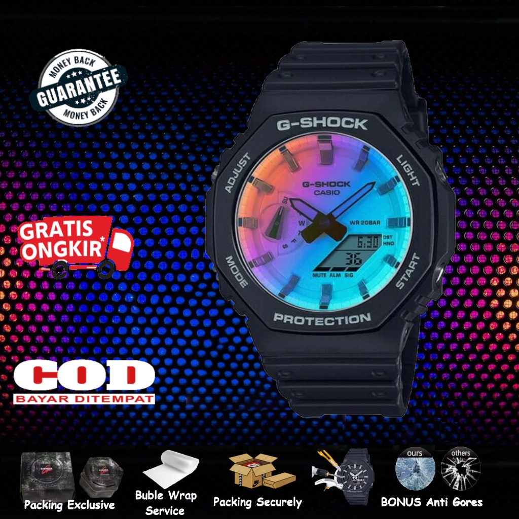 Jual Jam Tangan Pria G Shock Special Color Shades Of Rainbow Ga Sr A Shopee Indonesia