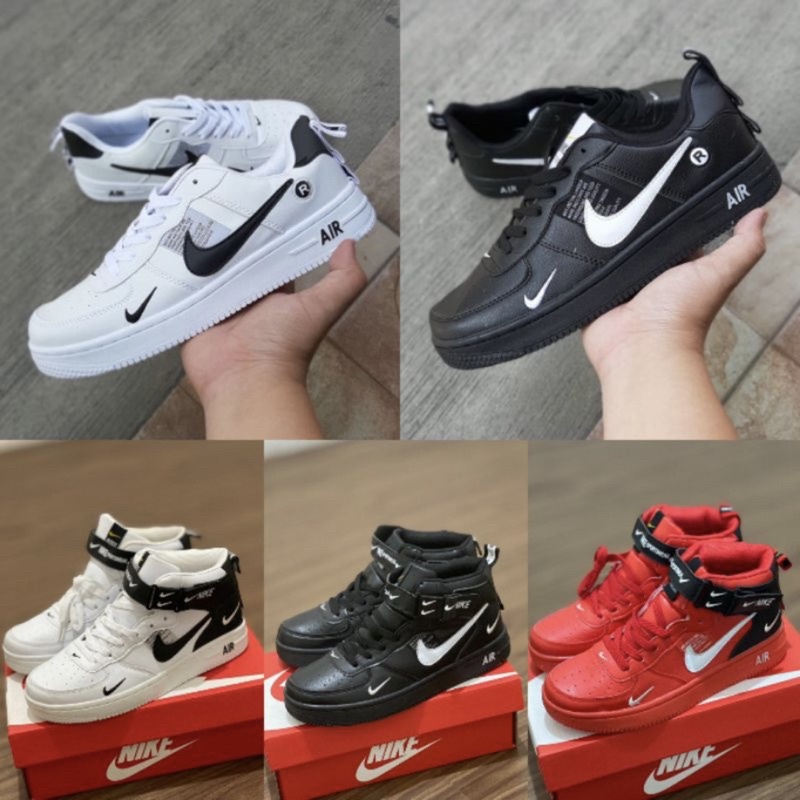 SELERA SNEAKERS MAN &amp; LADIES SEPATU SNEAKERS PUTIH LIS HITAM HIGT ATAU PENDEK SEPATU A1R FORC3 1 ONE LV’8 UTILITY HIGT TINGGI ATAU PENDEK SEPATU KASUAL ANTI SLIP ANTI LICIN SEPATU TERLARIS SEPATU SNEAKERS PRIA SEPATU