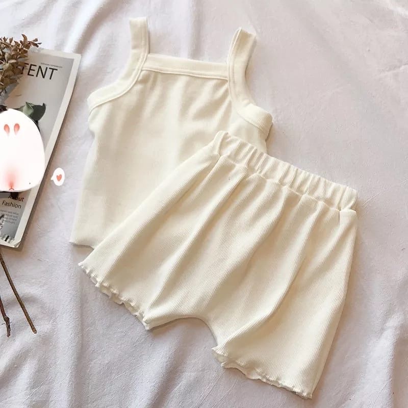 BEFAST - ZRD SETELAN ANAK LOLI / Set ANAK KIDDY SINGLET / Setelan Anak-Anak Termurah /  Oneset Anak Perempuan Terbaru / Pakaian Santai Anak / Set Atasan Singlet+Celana Pendek / Oneset Bahan RIB Terlaris