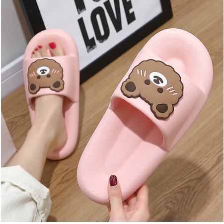 S1051 Sandal Motif Bear / Sandal Cute / Sandal Beruang / Sandal Slop / Sandal Rumah / Sandal Empuk