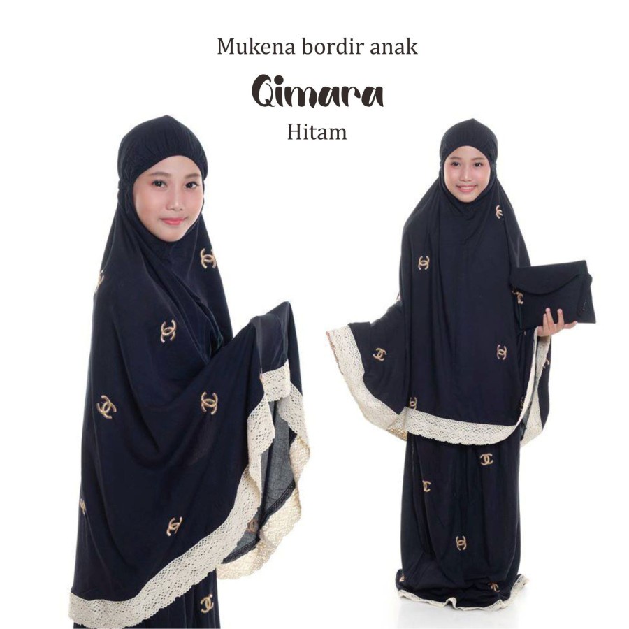 Mukena Anak Tanggung Rayon Adem Bordir Qimarra Mukena Anak SD