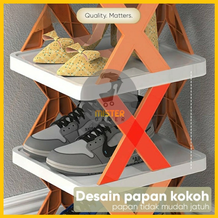 [COD] RAK SEPATU SANDAL NEW ZIGZAG 4 SUSUN