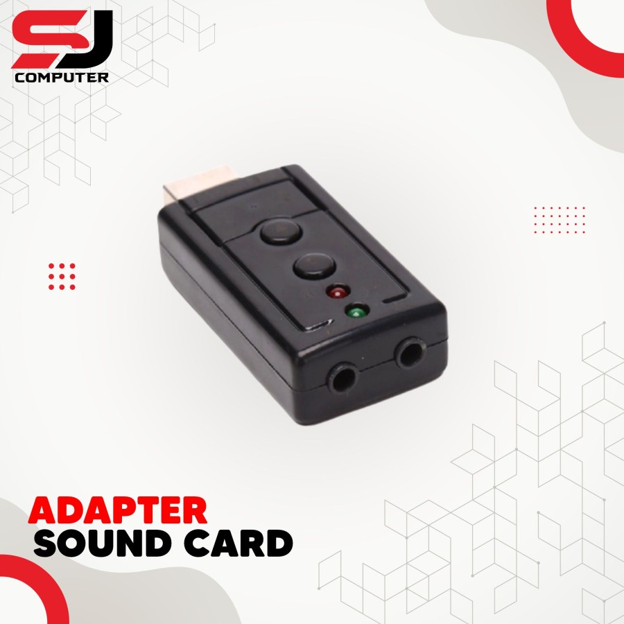 Adapter Sound Card Eksterl Mini USB 2.0 3D Virtual 12Mbps 7.1 Channel