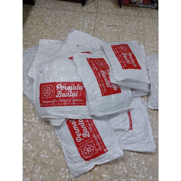 [PROMO] PERMATA BANTAL Standard Pillow ukuran 60x45 Ekonomis Isi 500Gram ANTI KEMPES