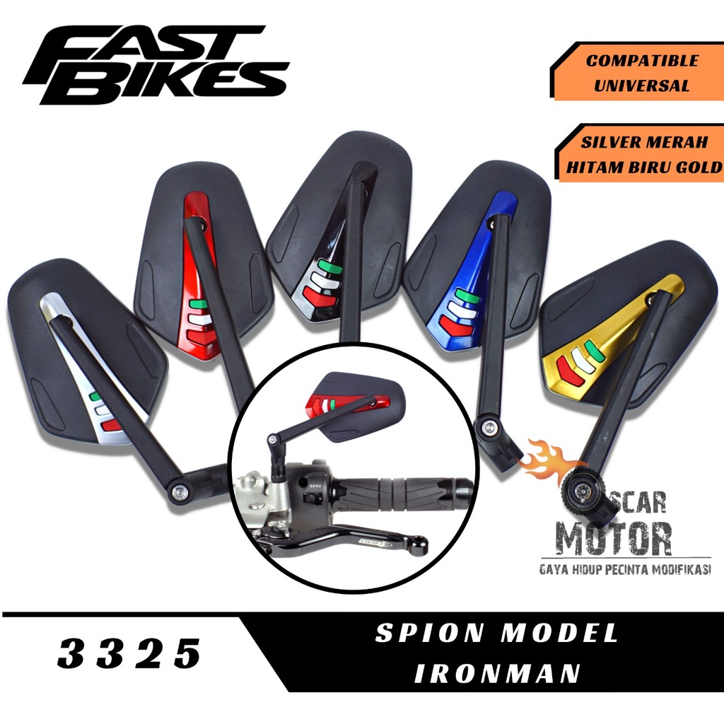 SPION MODEL IRONMAN DAUN ITALIAN DASI VESPA SPION UNIVERSAL