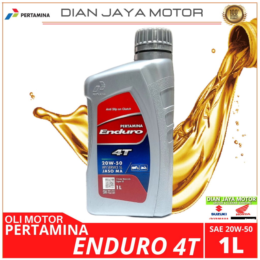 Jual Enduro 4t 1liter Sae 20w 50 Oli Mesin Pertamina Enduro 4t 1l