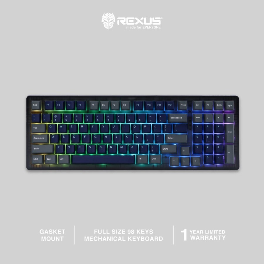 Rexus Daxa M100X Ultimate Wireless RGB Mechanical Gaming Keyboard