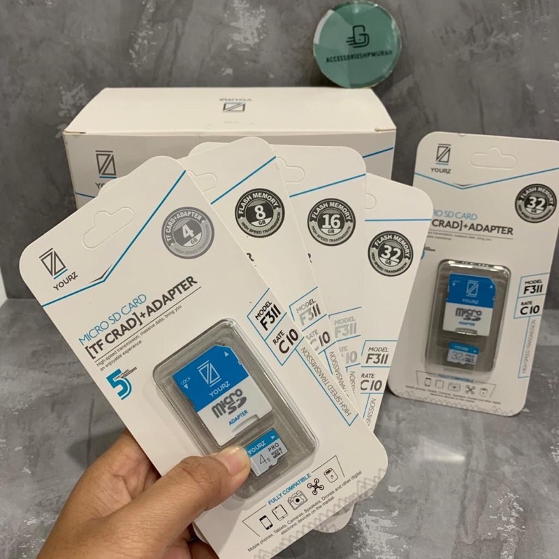 READY STOK GROSIR MEMORY TOSHIBA SDHC 8GB CLASS 10 FOR CAMERA MESIN WALET MULTY MEDIA JAPAN IC CHIO ONLY/Memori Yourz 8gb/16gb/32gb/64gb Micro Sd Turbo C10 + Adaptor