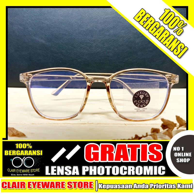 Clair Eyeware CO 51 Optik Melawai Frame Kacamata Baca Blueray Photocromic Anti Radiasi Hp Komputer M