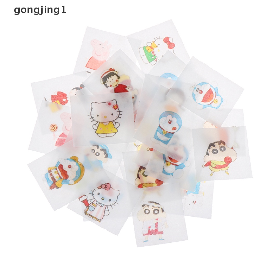 Ggg 100Pcs /Box Roti Edible Gluous Rice Paper Kukus Bun Kartun Stiker ID