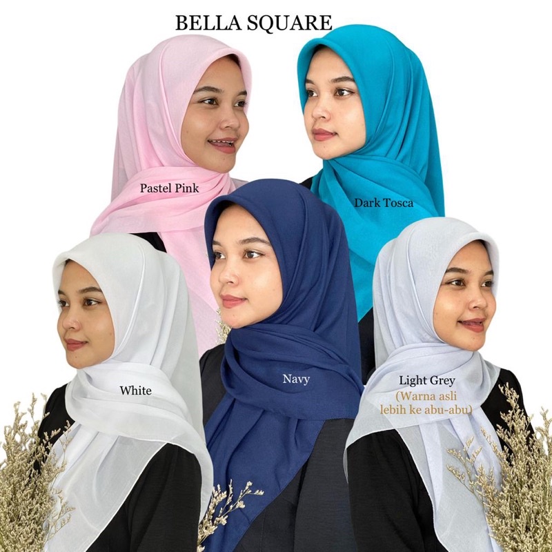Bella square segiempat bella polos polycotton
