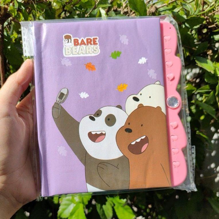 

[Y-53 ♥☞] Buku Diary WBB / We Bare Bear Kunci Kode Kecil Note Book Jurnal Lucu Unik-berkualitas