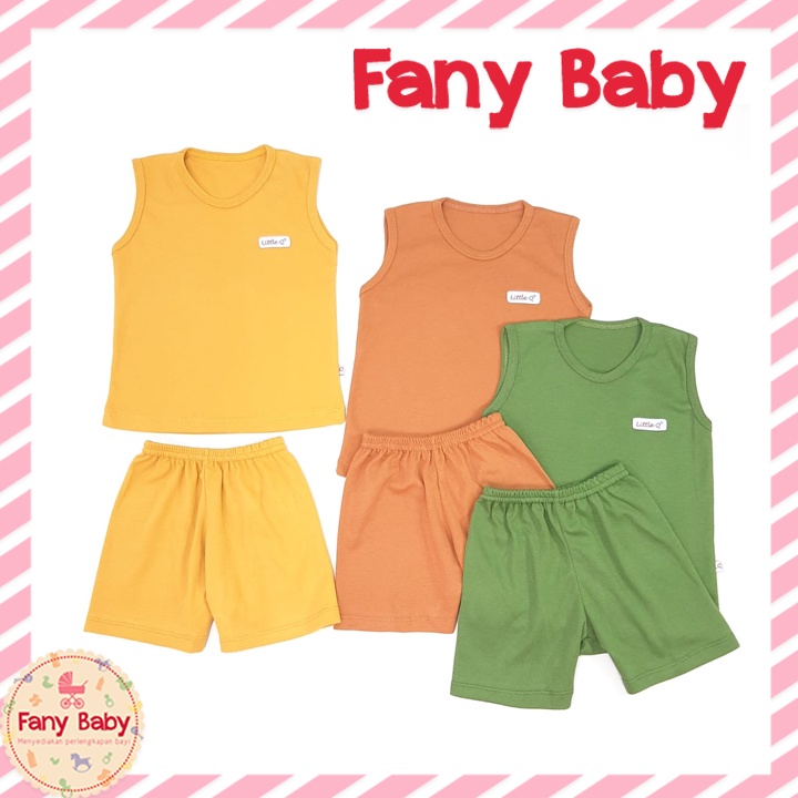 LITTLE QUEEN SETELAN KUTUNG OBLONG POLOS WARNA ISI 3PCS