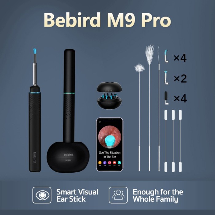 BEBIRD M9 PRO BEBIRD SMART PEMBERSIH TELINGA KAMERA VISUAL EAR STICK