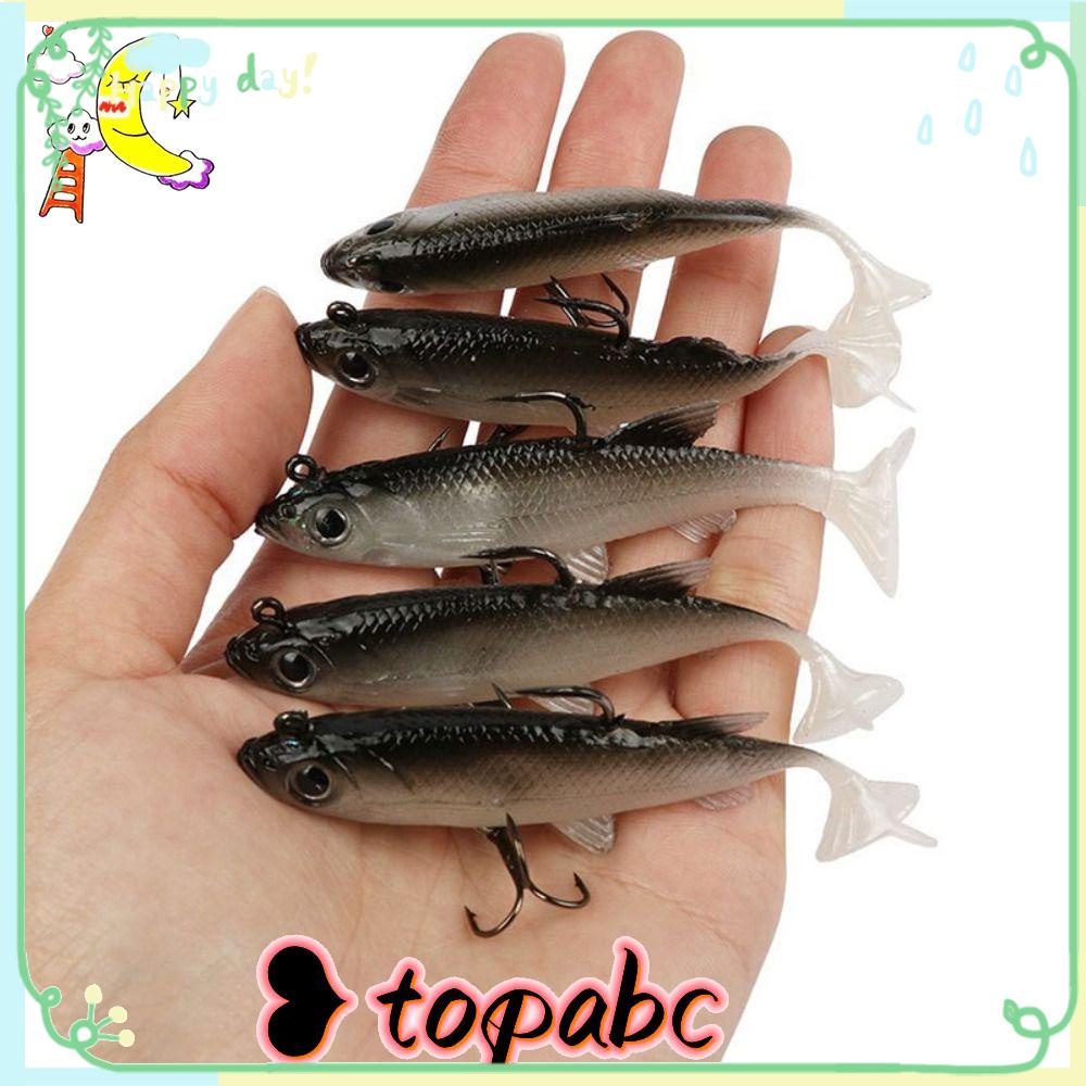 Top 5pcs Umpan Pancing 5pcs 8.5cm 13g Kait Duri Cacing Buatan Ikan Kecil