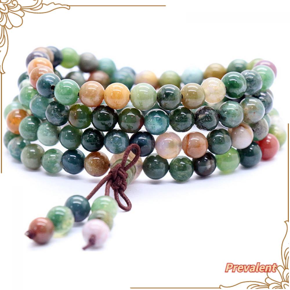 Gelang Preva108Butir Berkah Lumut Bangle Agate