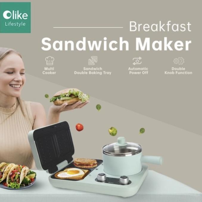 OLIKE BREAKFAST SANDWICH MAKER GARANSI RESMI