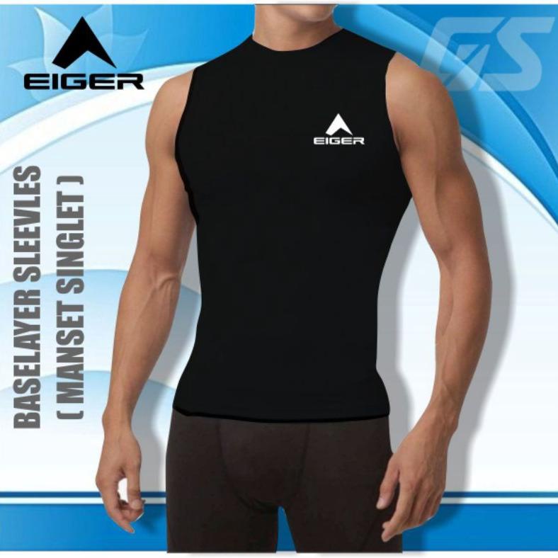 Terjangkau - Baju Manset Singlet Gunung Futsal Kaos Singlet Kensi Atasan Olahraga Pria Tanpa Lengan 