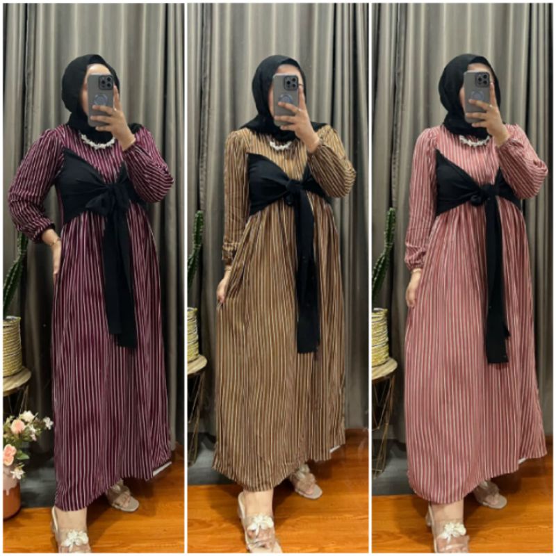 BISA COD GAMIS LESTI/ GAMIS LESTY/ DRESS LESTI VIRAL/ DRESS LESTI KEJORA/ DRESS SET VEST/GAMIS SET V