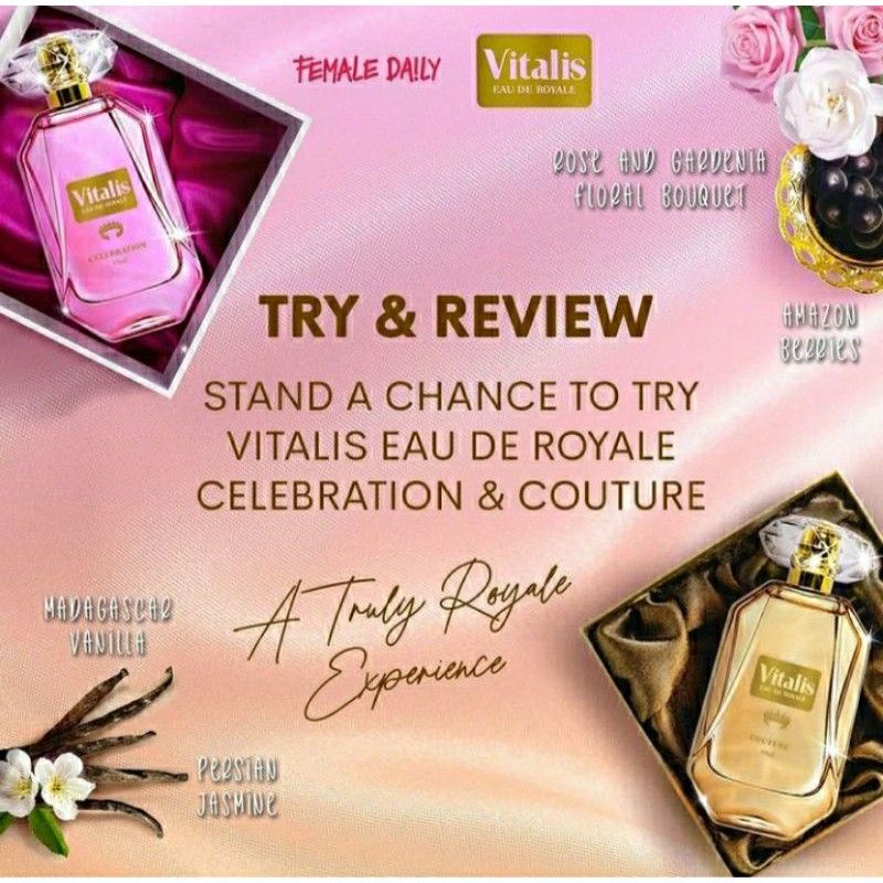 Ningrum - Vitalis Eau De Royale 50ml Body Spray | Parfum Wanita Long Lasting Luxurious Fragrance | Parfume Awet Tahan Lama Original BPOM Kemasan Kaca - 7606