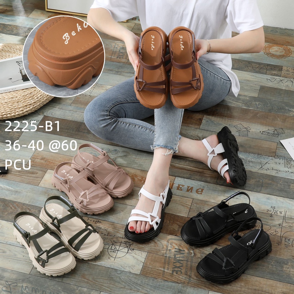 Sandal Gunung Wanita Import Ban 3 Sol Tebal Winola Collection WNL 2225-B1