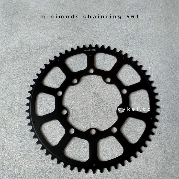 MINIMODS CHAINRING 56T 60T BLACK 5 ARMS BCD 110 130 SINGLE CHAINRING
